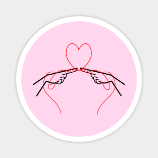 Red String of Fate Magnet